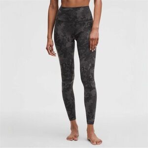 Lululemon Align High-Rise Pant 28"•Hidden Heritage Lace Black Multi•Nulu